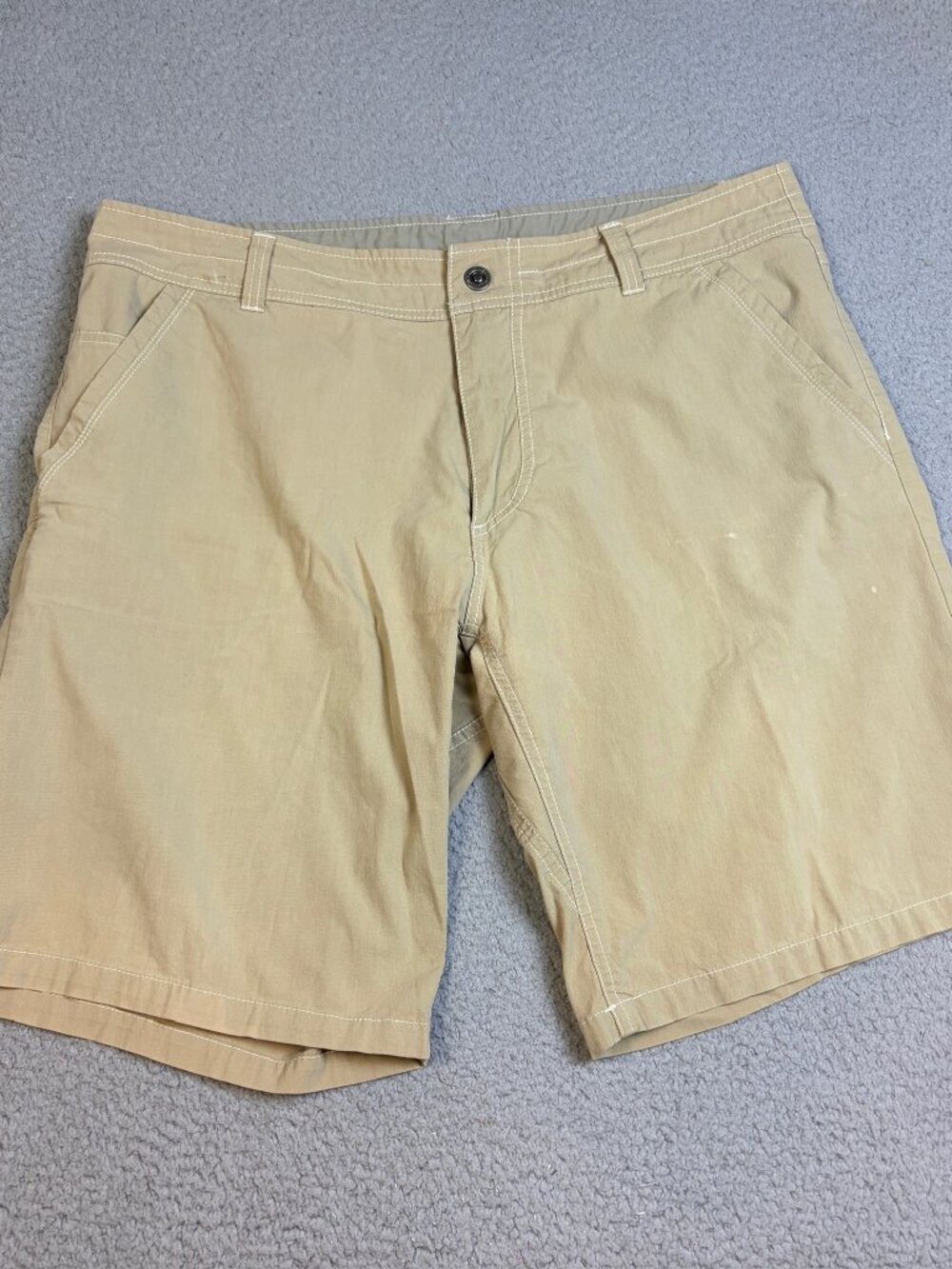 Kuhl Shorts Mens Size 38 Brown Outdoor Hiking Adventure Casual Logo
